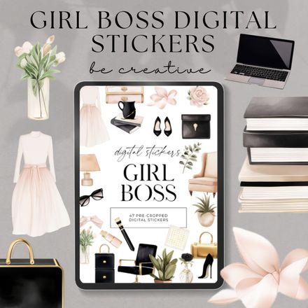 Girl Boss Digital Stickers