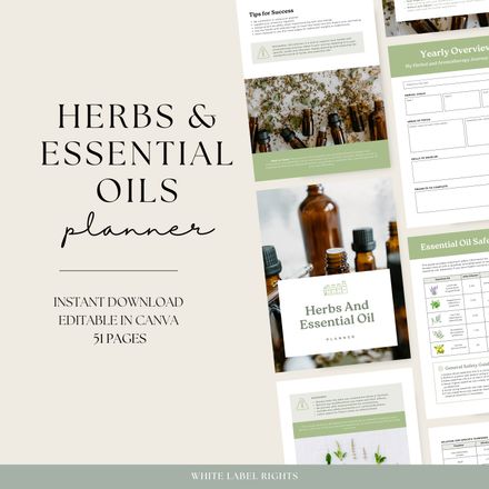 Herbs &amp; Essential Oils Planner