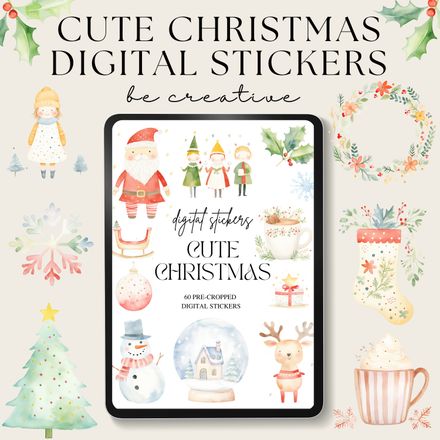 Cute Christmas Digital Stickers