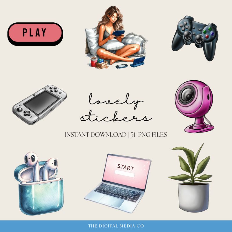Gamer Girl Stickers 