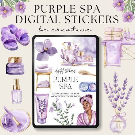 Purple Spa Stickers