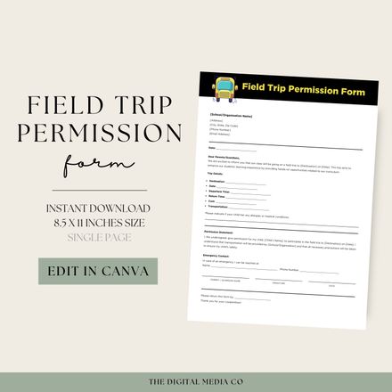 Field Trip Permission Form