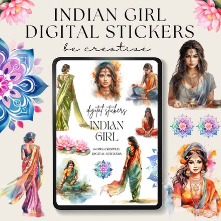 Indian Girl Stickers 