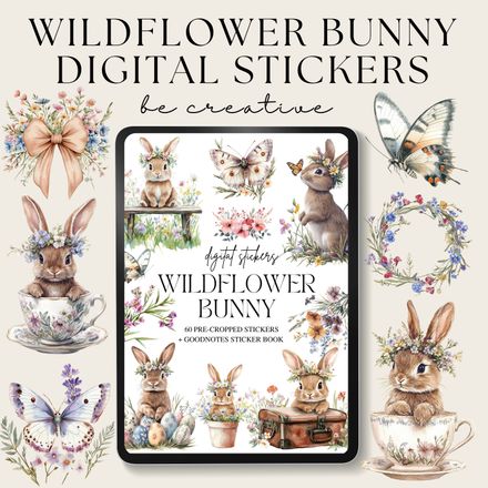 Wildflower Bunny Stickers