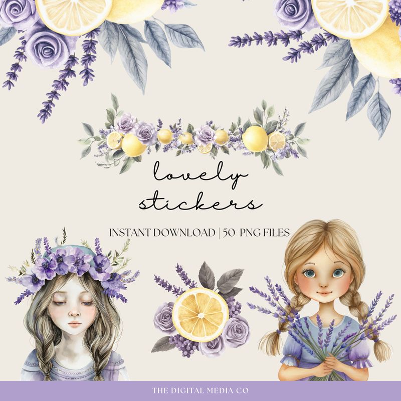 Lemons and Lavender Stickers
