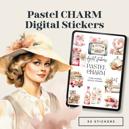  Pastel Charm Stickers 