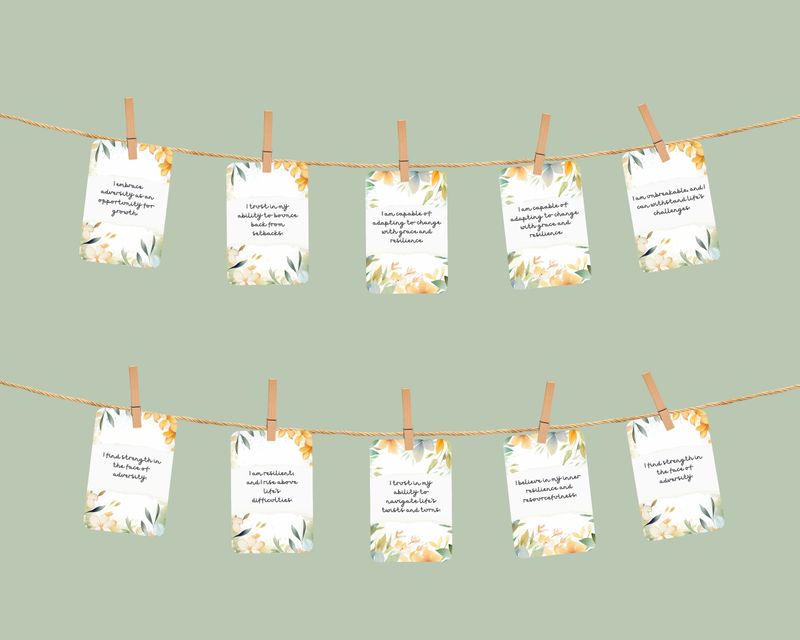  Resilience Affirmation Cards 