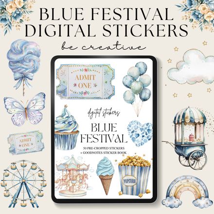 Blue Carnival Stickers