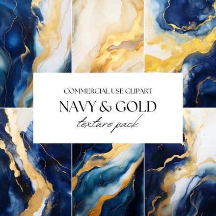 Navy and gold texture pack