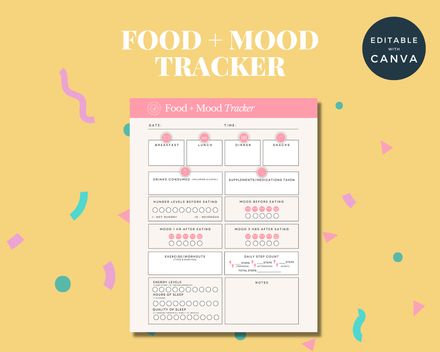 Food and Mood Tracker template