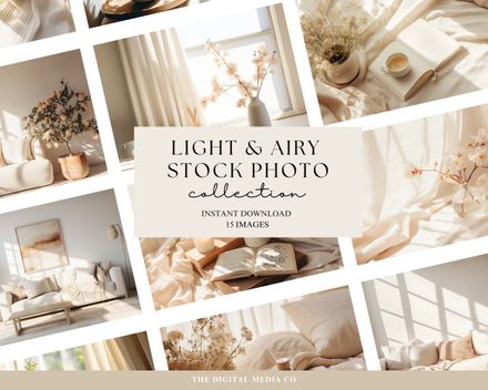 Light and Airy Stock Photography Collection 