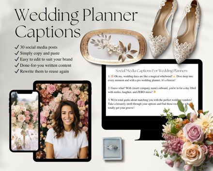 Written Social Media Captions For Wedding Planners