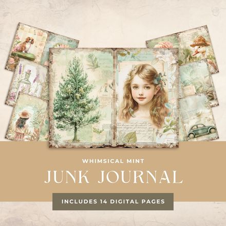 Whimsical Mint Junk Journal Bundle