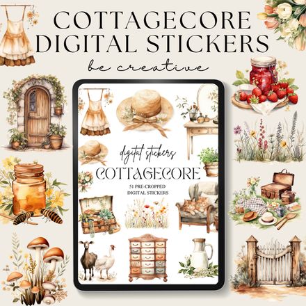 Cottagecore Digital Stickers