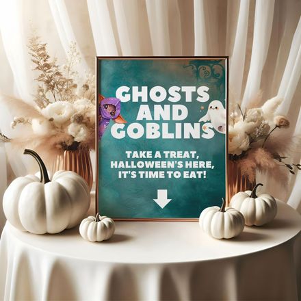 Halloween Sign Editable in Canva
