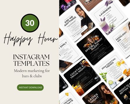 Happy Hour Social Media Templates