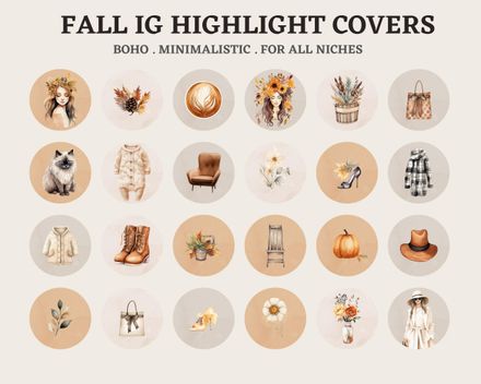 Instagram Highlight Icons - Boho Fall Collection 