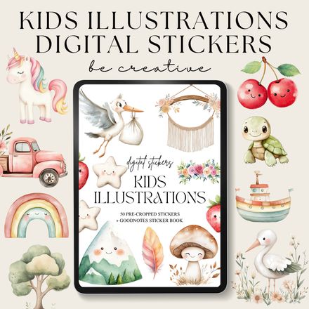 Kids Illustrations Stickers
