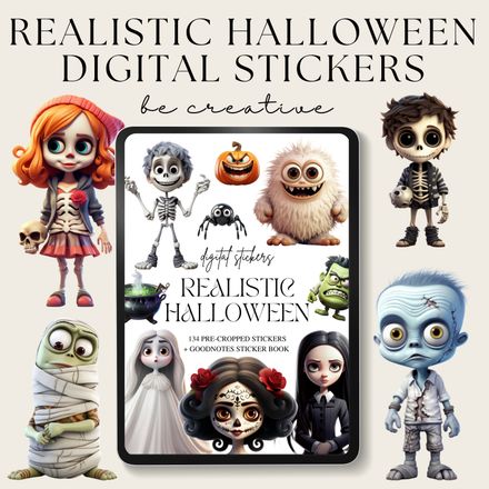Realistic Halloween Stickers