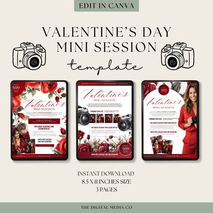 Valentine&#x27;s Mini Session Template
