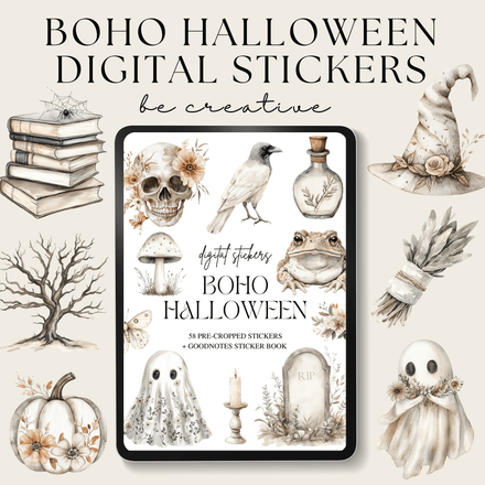 Boho Halloween Stickers