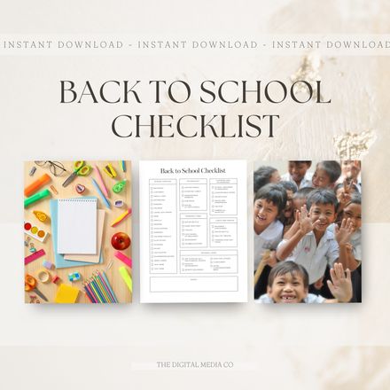 Back-to-School Checklist Editable in Canva