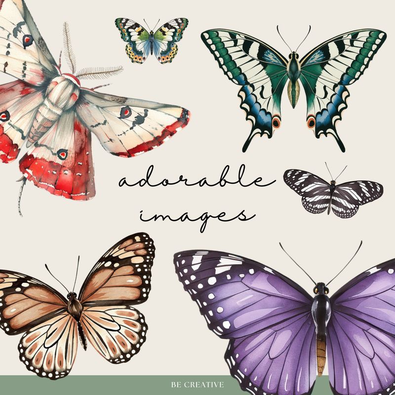 Vintage Moths Stickers