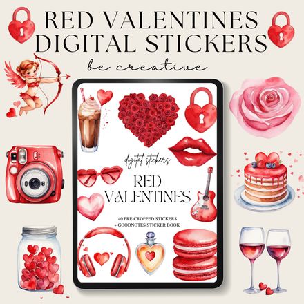 Red Valentines Stickers