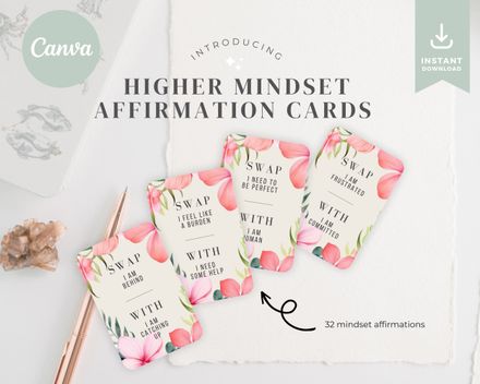 Higher Mindset Affirmation Cards