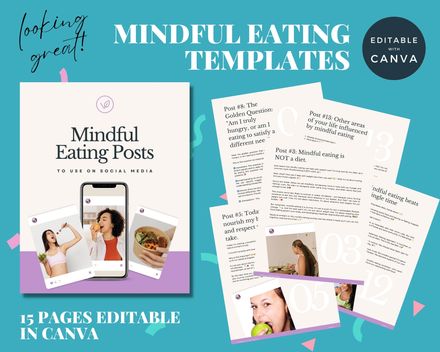  Mindful Eating Content templates 