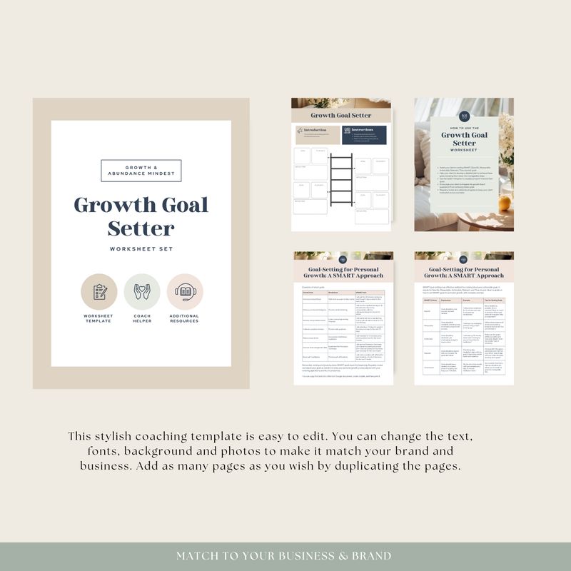 Growth Goal Setter Worksheets