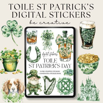 Toile St. Patrick&#x27;s Day Stickers