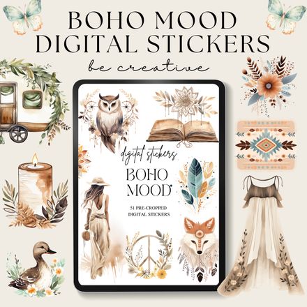  Boho Mood Stickers