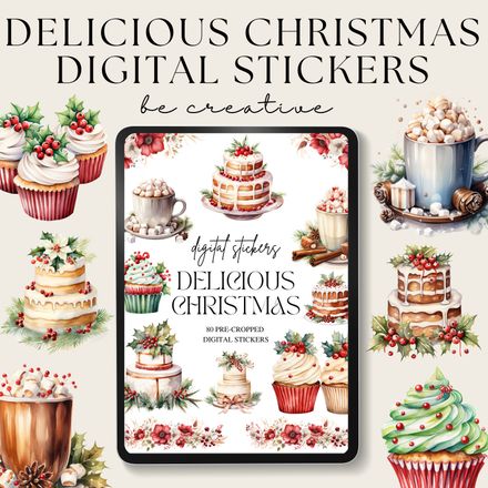 Delicious Christmas Digital Stickers