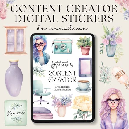 Content Creator Digital Stickers