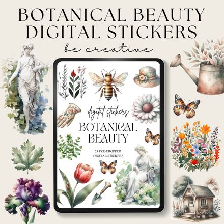 Botanical Beauty Digital Stickers