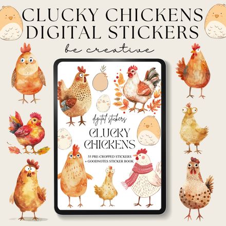 Clucky Chickens Stickers