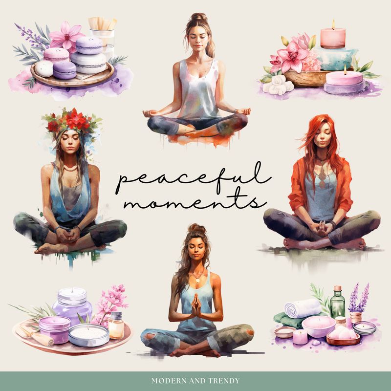 Zen Meditation Digital Stickers
