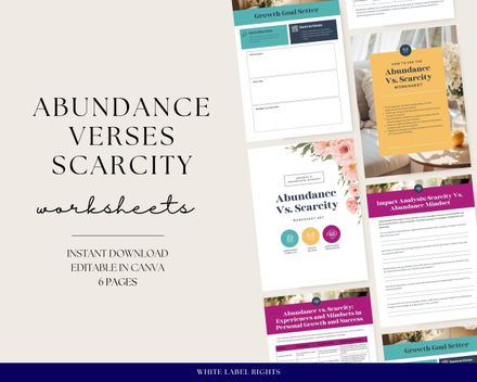  Abundance Vs Scarcity Worksheets