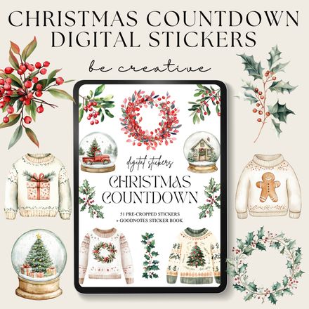Christmas Countdown Stickers