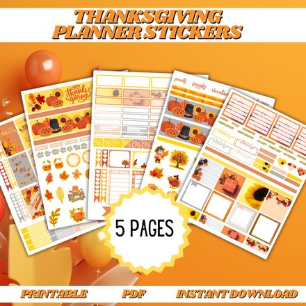Thanksgiving Digital Stickers