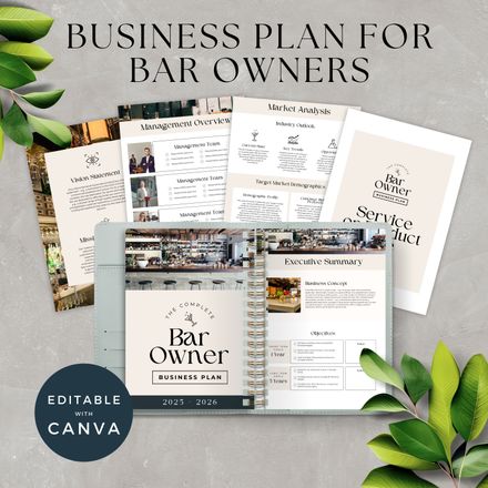 Bar Owner Business Plan Template