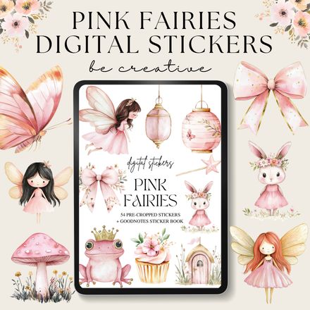 Pink Fairies Stickers