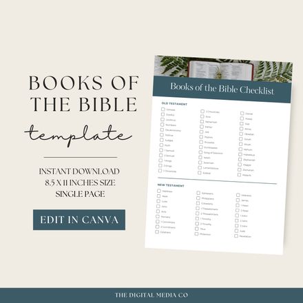 Books of the Bible Template