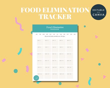  Food Elimination Tracker 