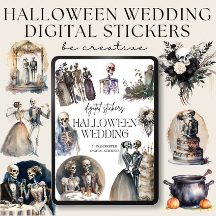 Halloween Wedding  Stickers