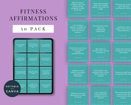Fitness Affirmation posts