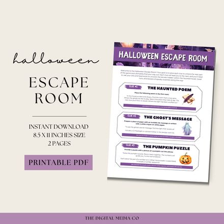 Printable Halloween Escape Room Game