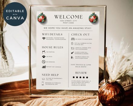 Christmas Airbnb Welcome template