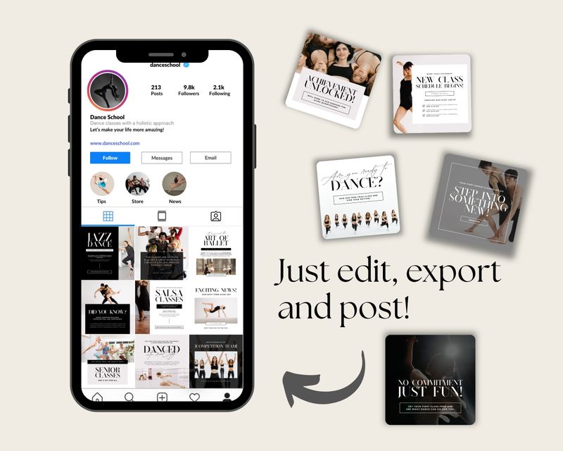 Dance Studio Instagram Templates